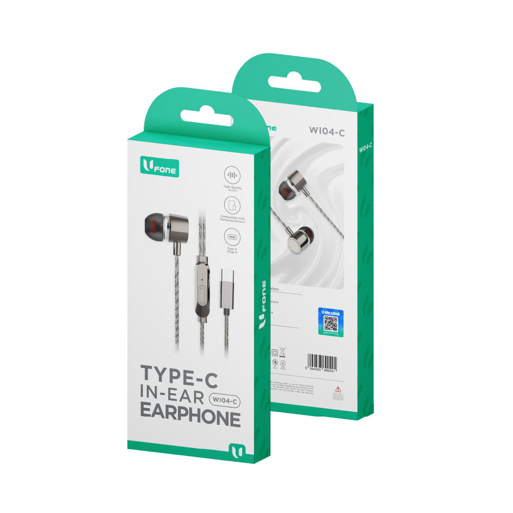 U1me x Ufone Wired Earphone In Ear Jack 3.5 / USB-C Stereo Headset Bass Boost WI03 WI04-C