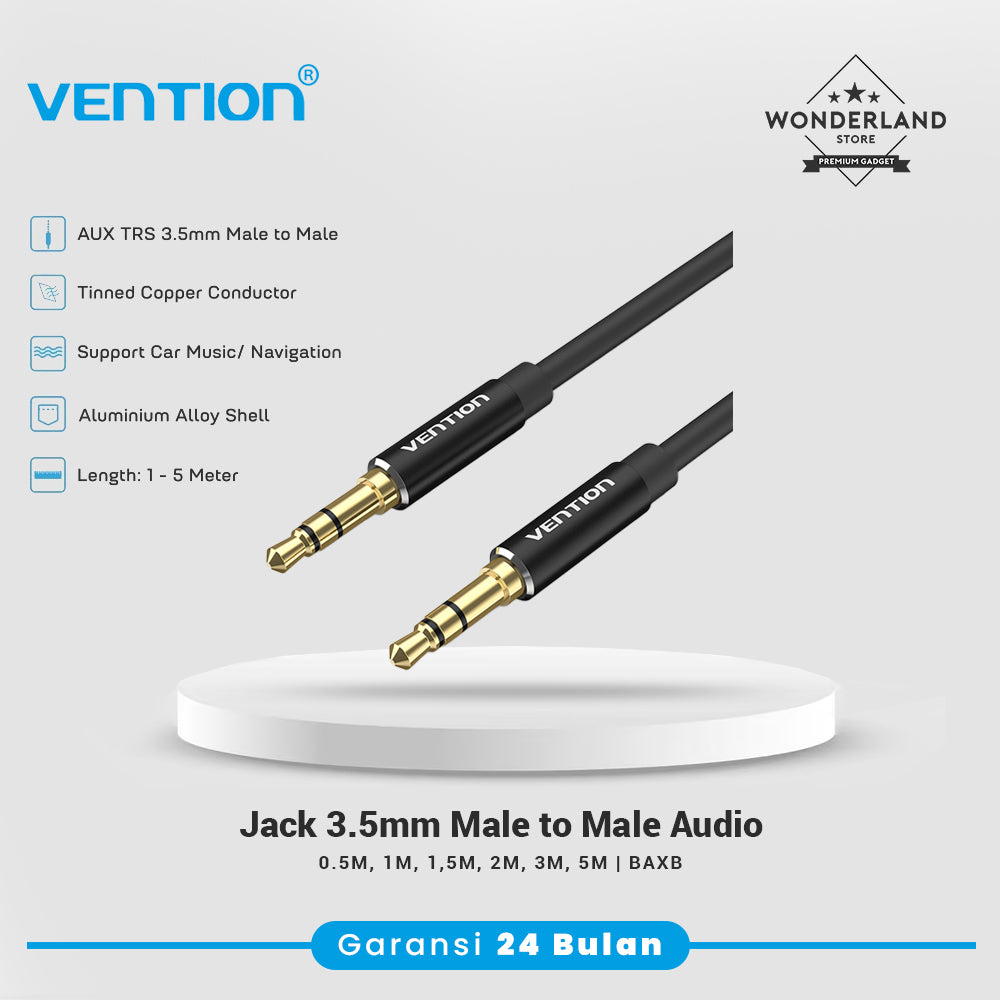 Vention Kabel Jack Audio AUX 3.5mm Cable Male to Male Aluminium Alloy