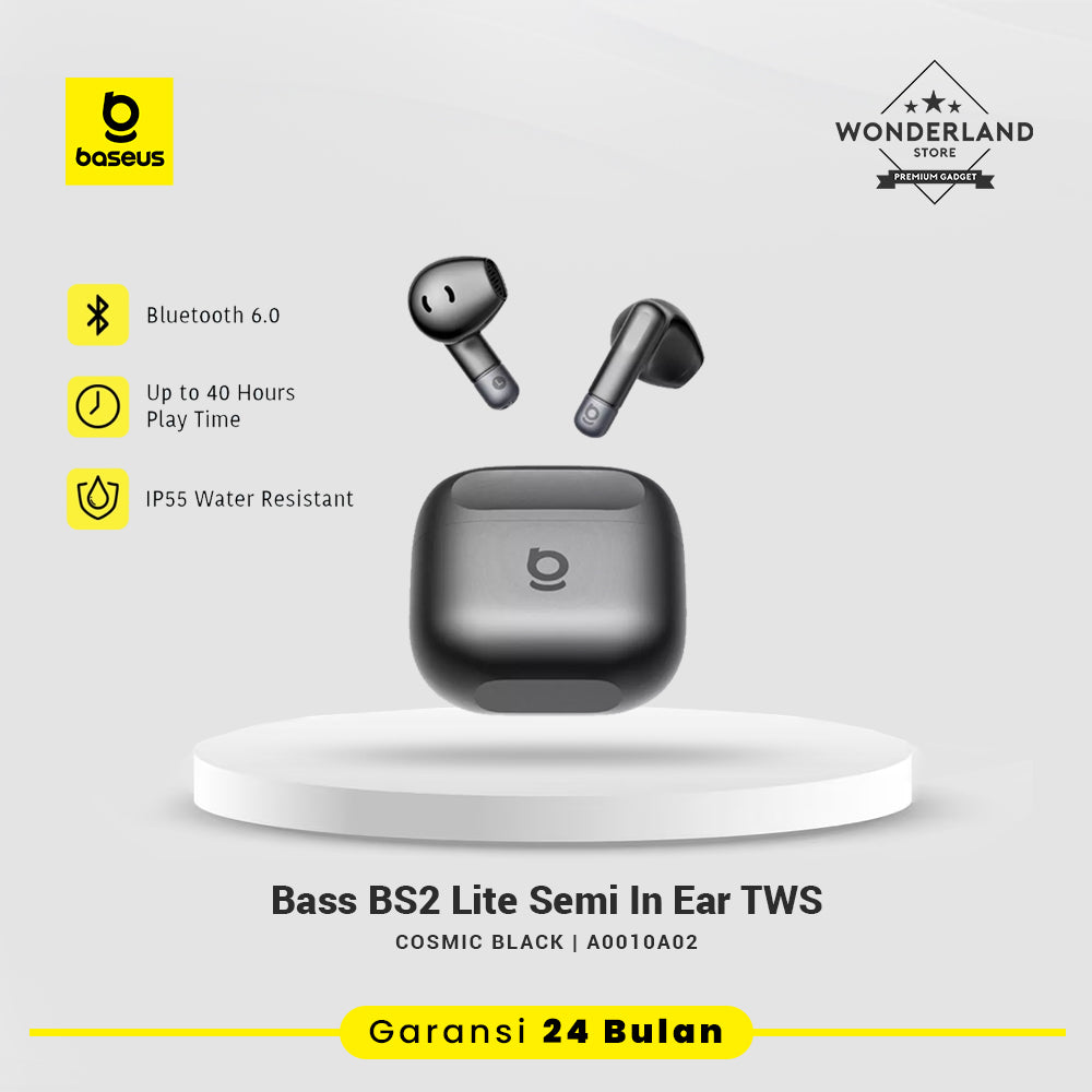 Baseus Bass BS2 Lite Semi In Ear TWS True Wireless Bluetooth Earphones SuperBass Enhanced Sound