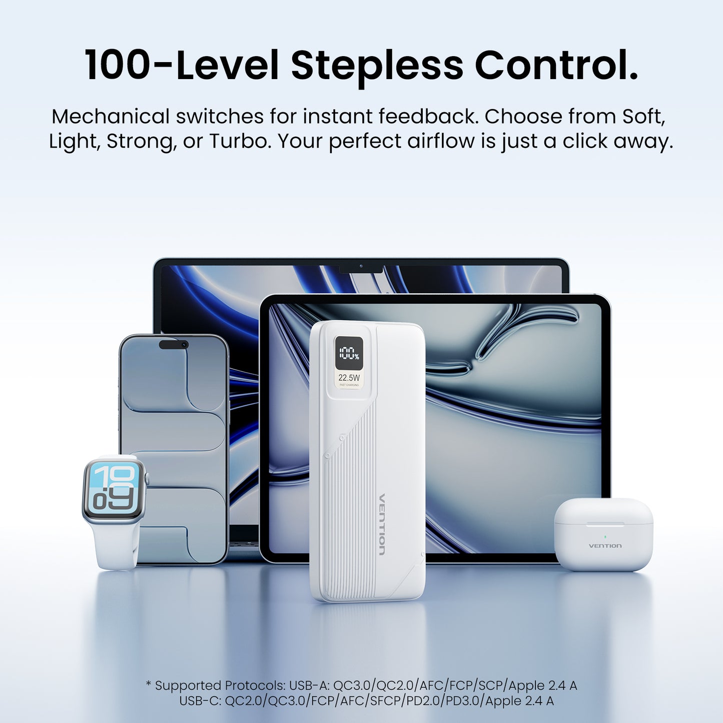 Vention CCC Powerbank 10000mAh 20000mAh 22.5W PD QC SCP AFC FCP LED Display Fast Charge