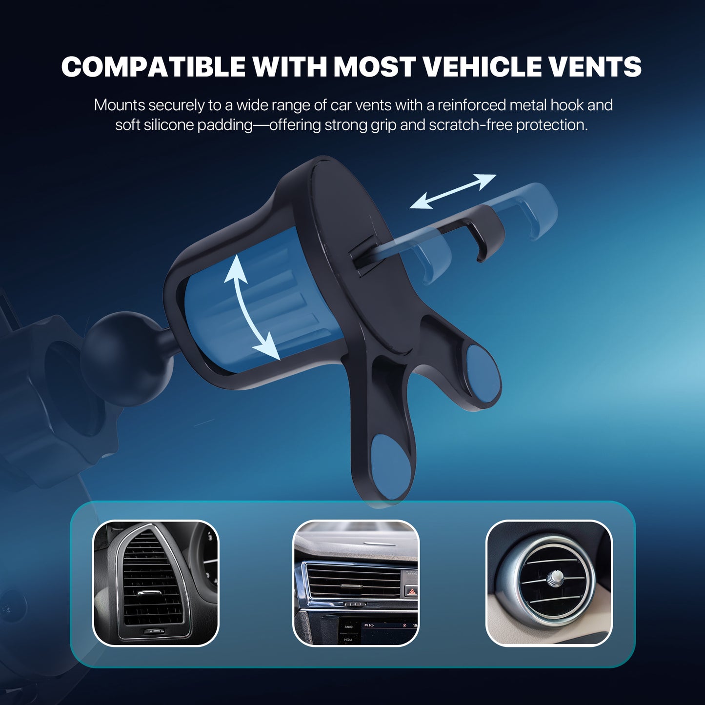 Fantech Car Phone Holder FCH04 AC Air Vent Mount Gravity Phone Holder Mobil Rotasi 360°