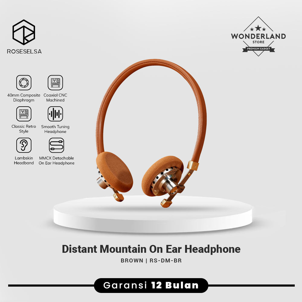 Roseselsa Distant Mountain 40mm Dynamic Driver Classic Retro On Ear Headphone