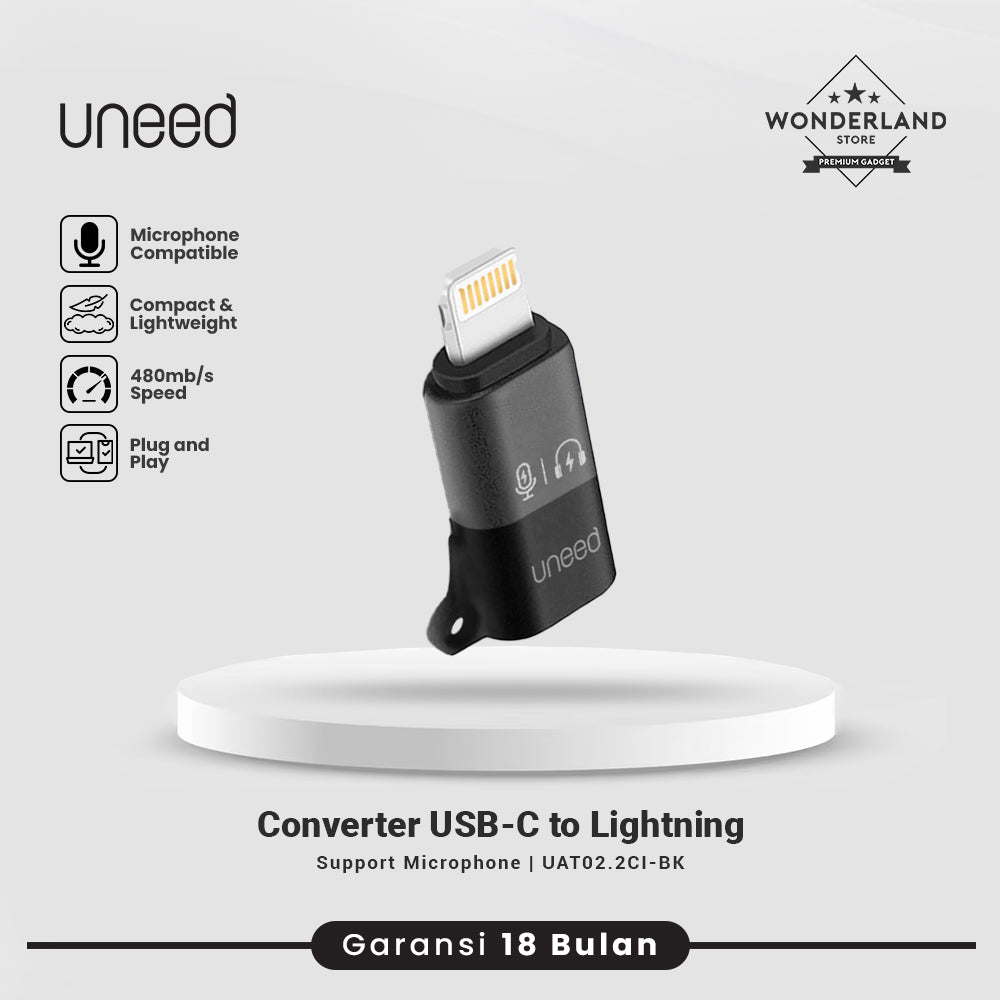 Uneed Converter USB-C to Lightning Support Microphone, Data Transfer UAT02.2Ci