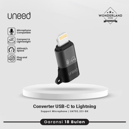 Uneed Converter USB-C to Lightning Support Microphone, Data Transfer UAT02.2Ci