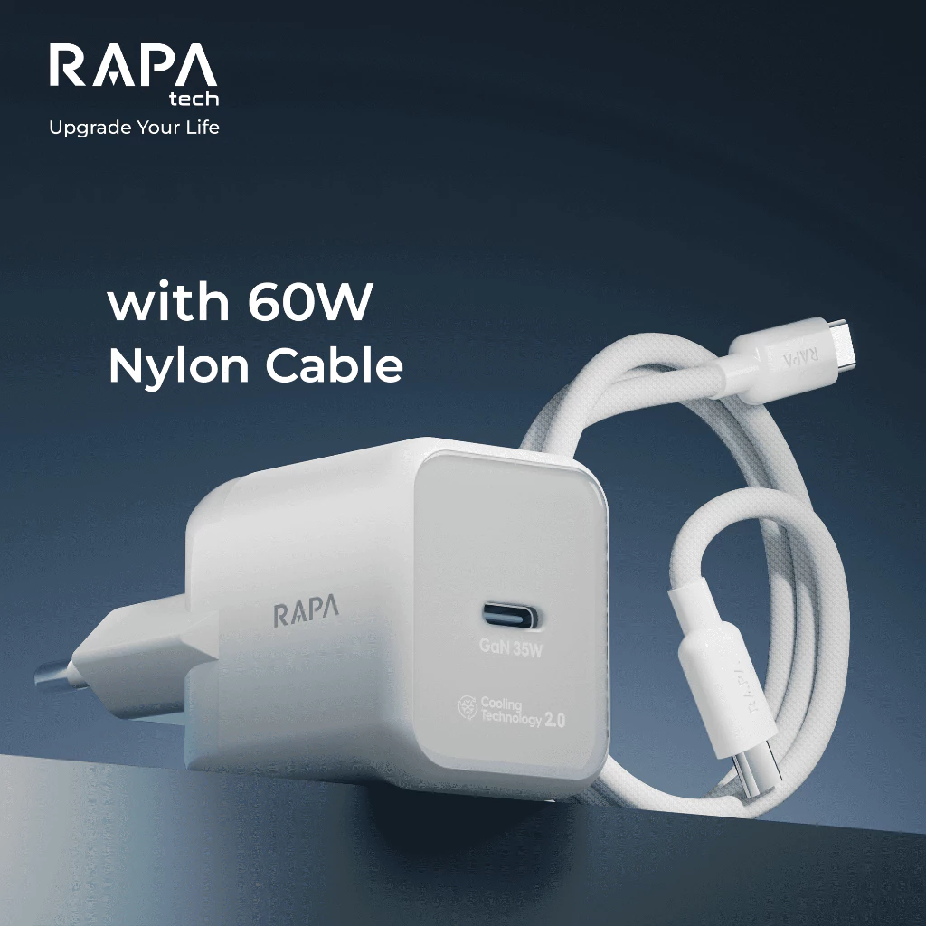 RAPAtech Power Zen 35W 45W Charger Set iPhone 16 17 Series with Ice Cooling2.0 Technology