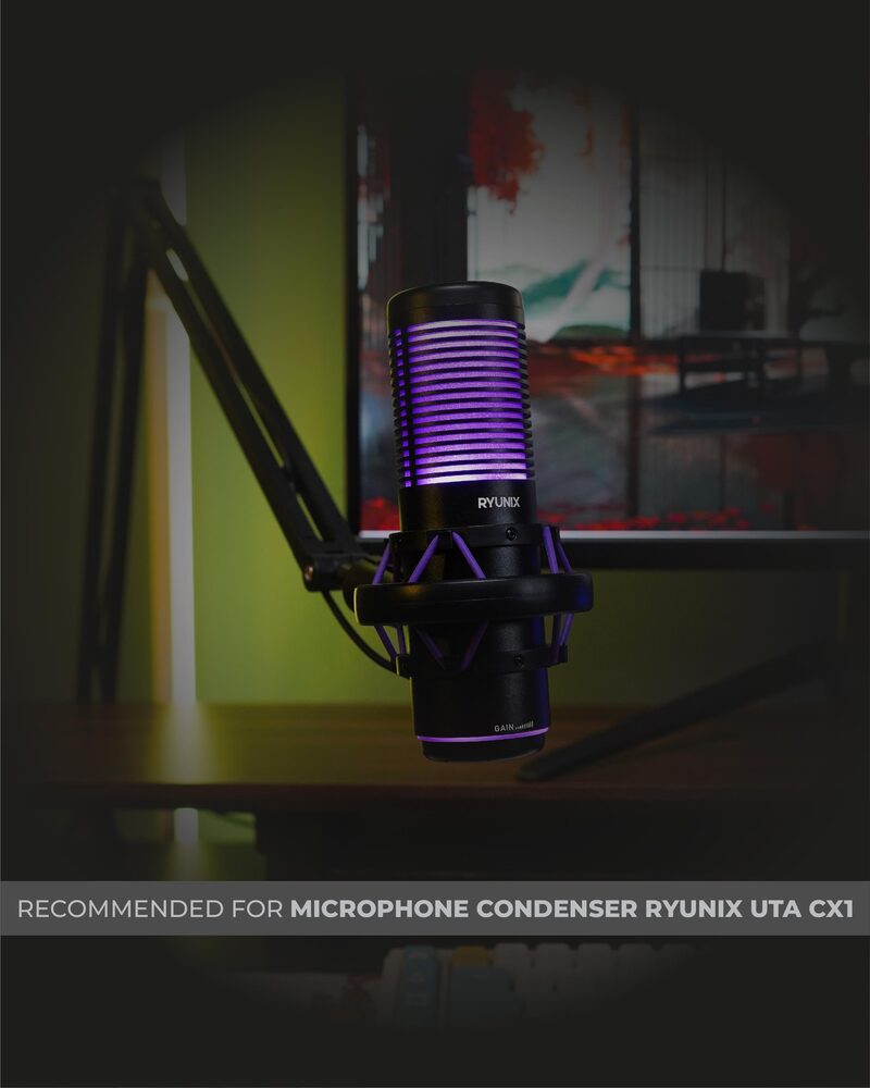 Sades Ryunix Uta CX1 / CX-1 Noise Reduction Mic Condenser Gaming Microphone Gogo XC1 Boom Arm