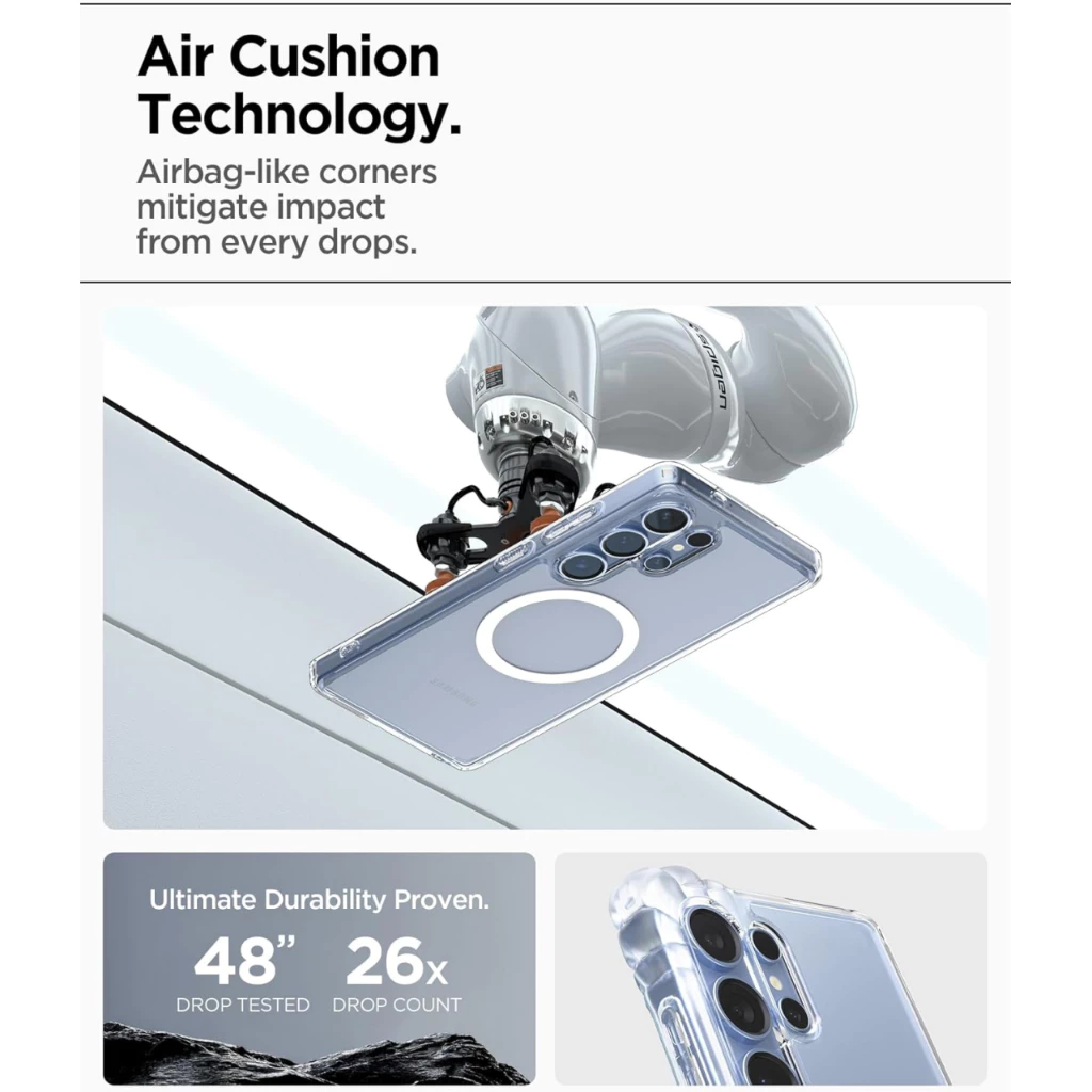 Case for Samsung Galaxy S25 Ultra Spigen Crystal Hybrid Crystal Clear S25 Ultra