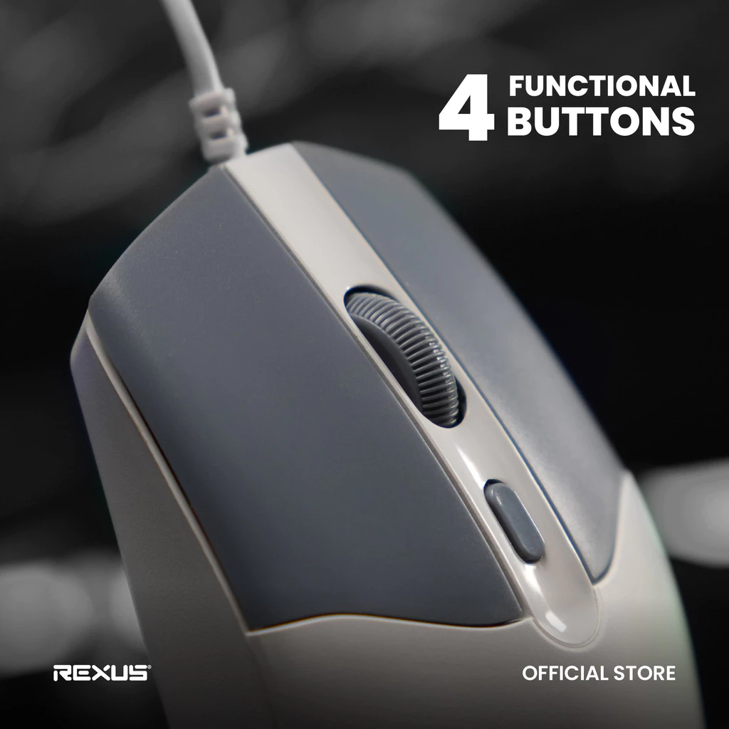Rexus QC10 Office Wired Mouse QC10 Adjustable DPI Stabled Connection