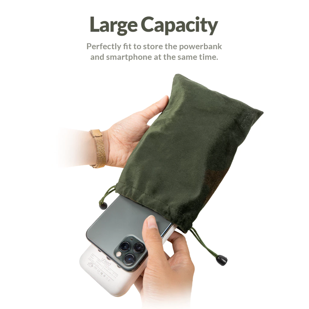 Uneed Universal Drawstring Pouch Powerbank Hp Charger Tas Serut - UOB101