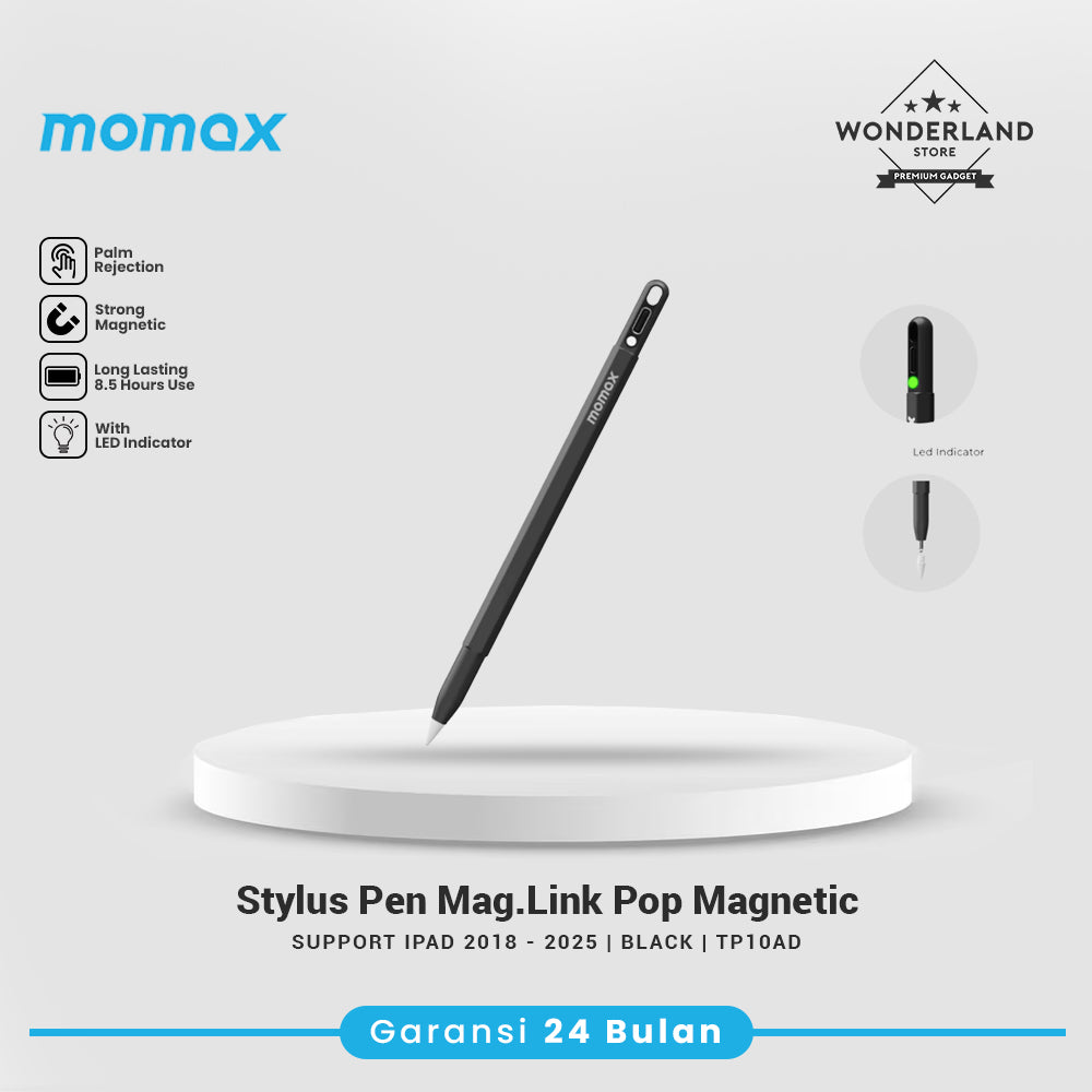 Momax Stylus Pen For iPad Mini Mag.Link Pop Active Pencil Magnetic Palm Rejection High Sensitivity