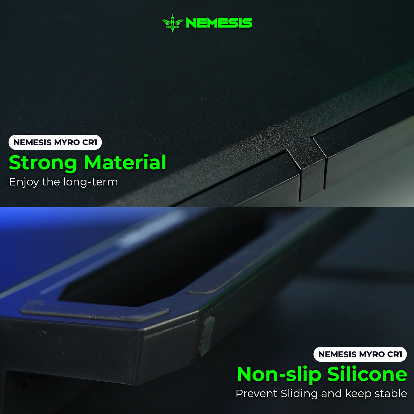 Nemesis Myro Stand Meja Monitor Foldable RGB with Phone Holder Nemesis MYRO CR1