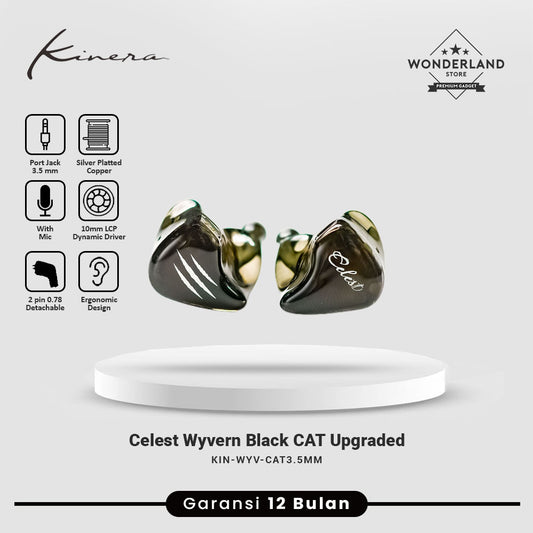 Kinera Celest Wyvern Black CAT Upgraded Dynamic Driver In Ear Monitor IEM Earphone
