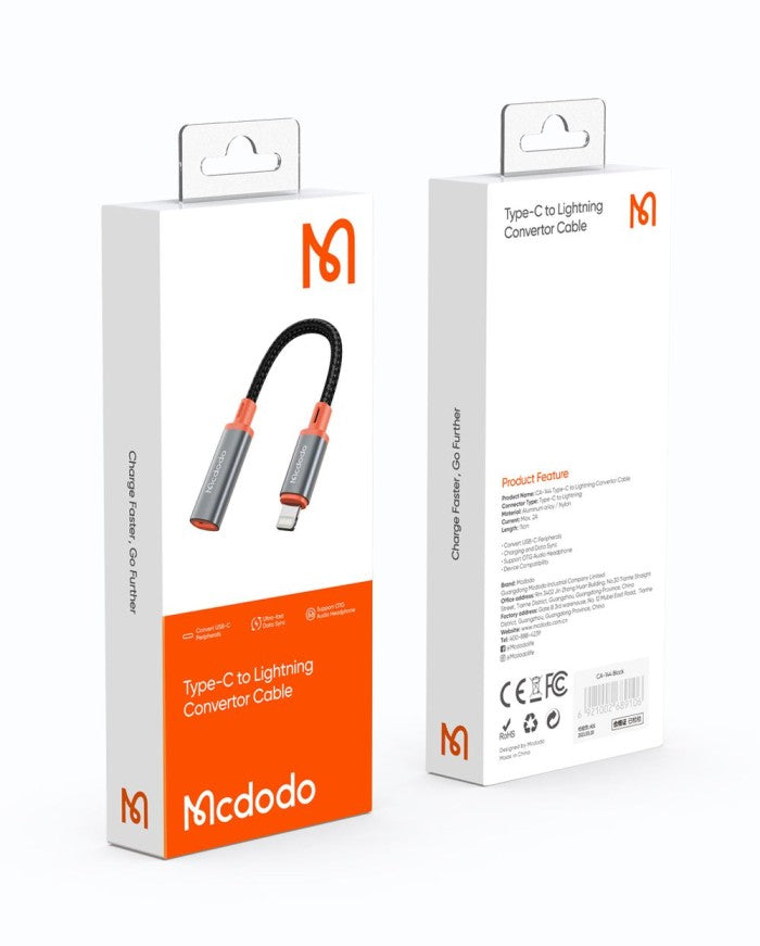 Mcdodo Converter USB-C Female to Lightning Male Support Audio+Transfer Data