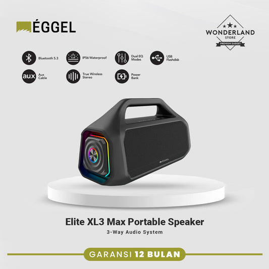 Eggel Elite XL 3 Max Portable Bluetooth Speaker with 3-Way Audio System