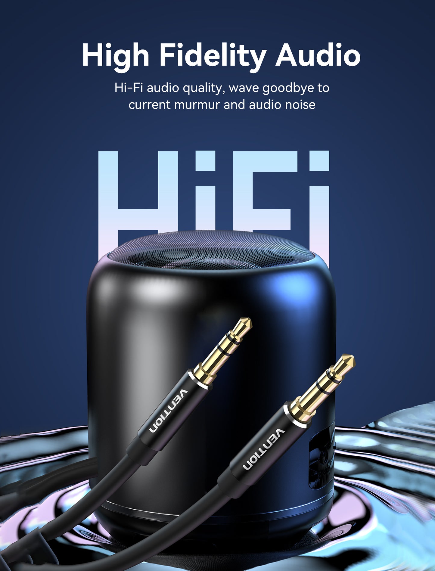Vention Kabel Jack Audio AUX 3.5mm Cable Male to Male Aluminium Alloy