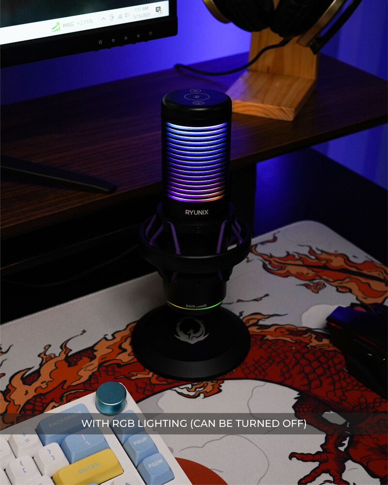 Sades Ryunix Uta CX1 / CX-1 Noise Reduction Mic Condenser Gaming Microphone Gogo XC1 Boom Arm