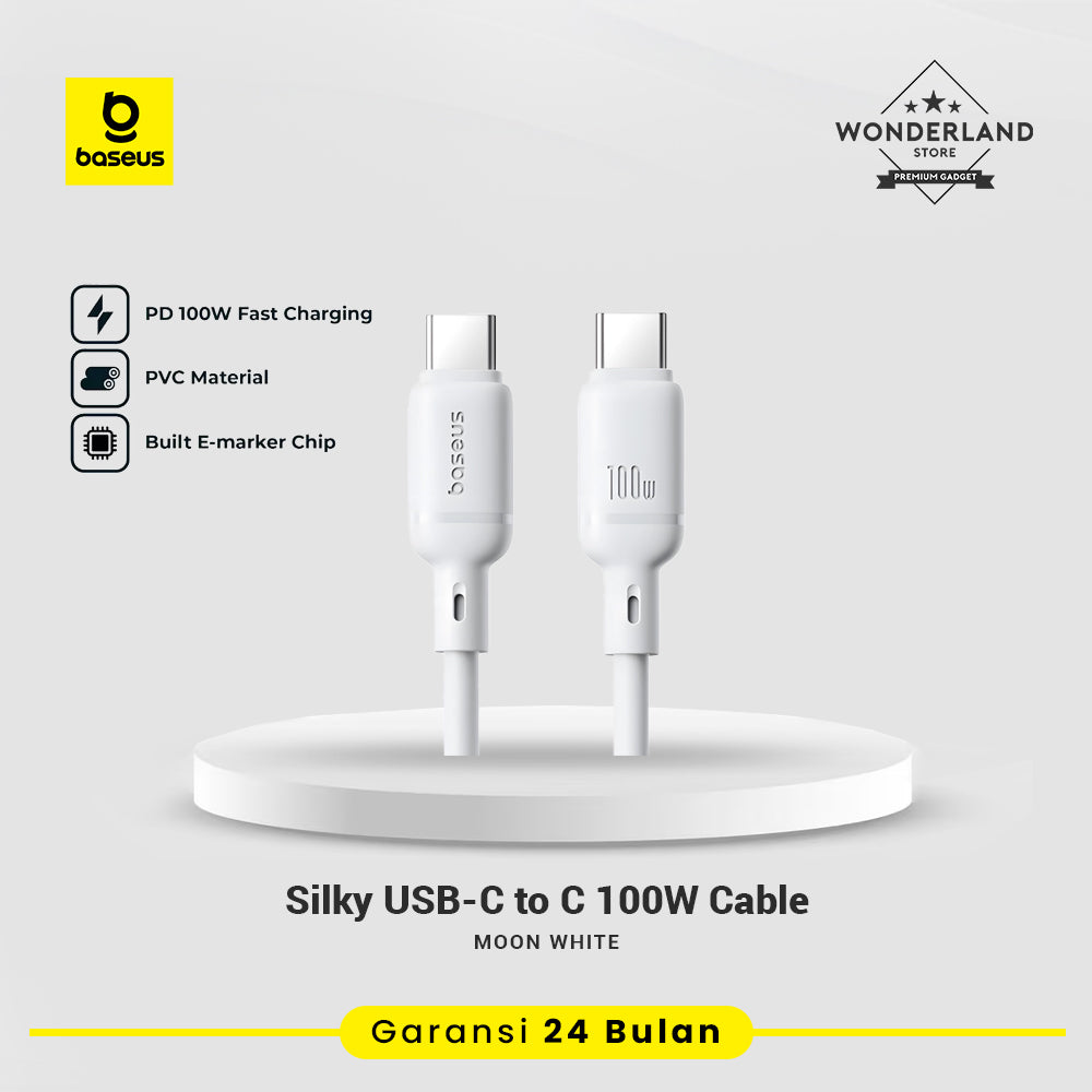 Baseus Silky Kabel Data USB-C to C 100W PD PPS PVC Soft Touch