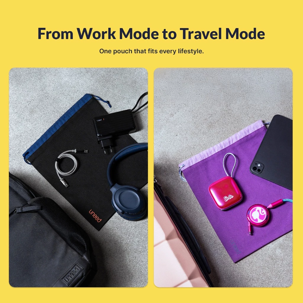 Uneed Pouch Headphone / Tablet / iPad Serut Premium Serbaguna Travel Organizer- UOB101.1