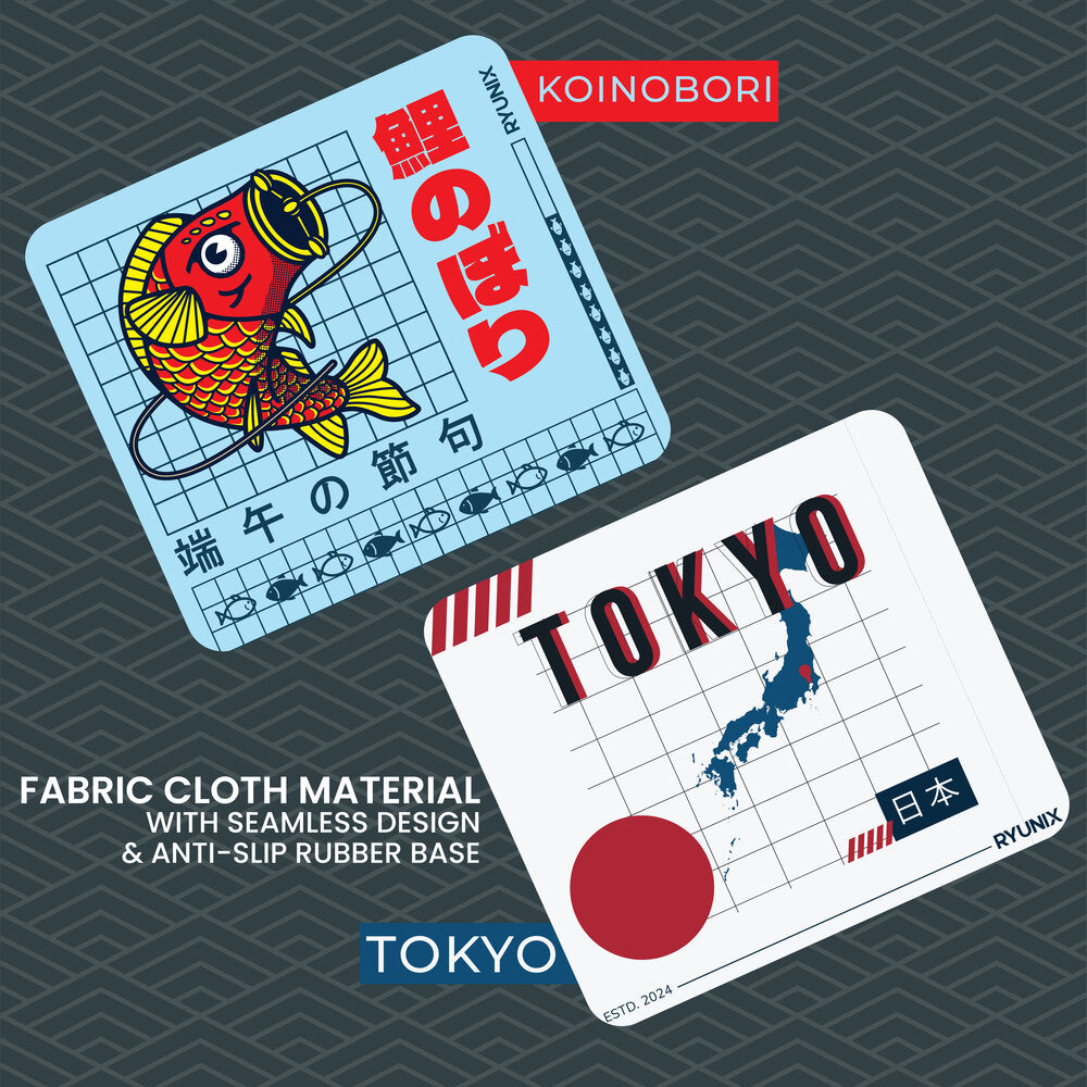Sades Ryunix J-Series Hire / Kibo / Koinobori / Tokyo Fabric Cloth Seamless Mousepad Gaming Deskmat