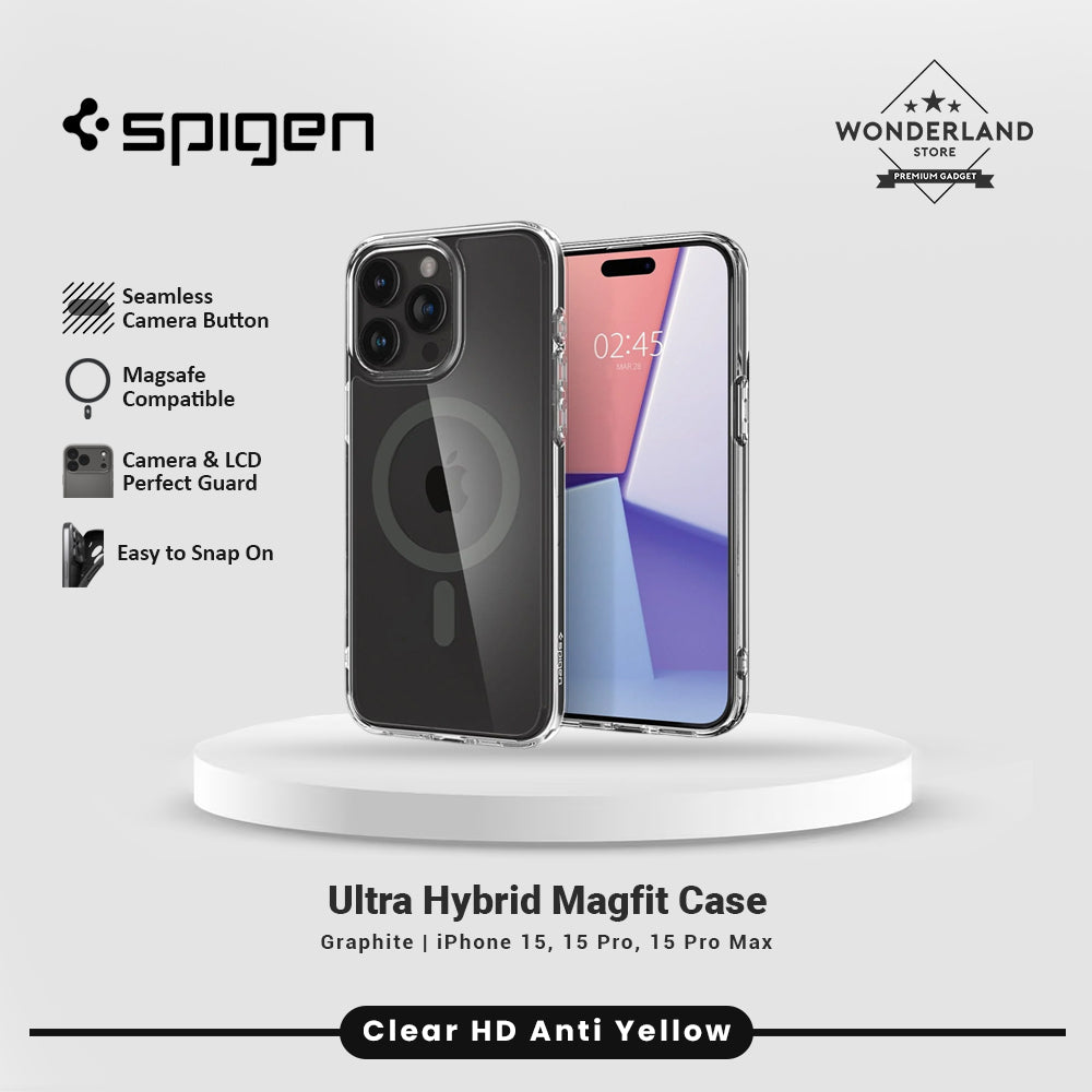 Spigen Case for iPhone 15 Series Spigen Ultra Hybrid MagFit MagSafe Anti Shock 15 Pro Max