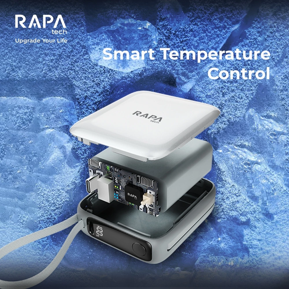 Rapatech CCC Powerbank Origin Link LX17 PD22,5W 10000Mah Ultra Mini Size Built in Dual Cable