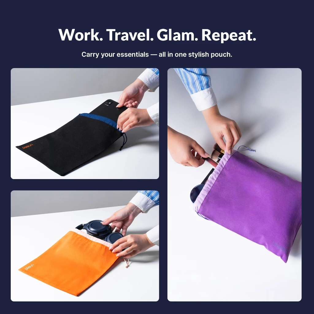 Uneed Pouch Headphone / Tablet / iPad Serut Premium Serbaguna Travel Organizer- UOB101.1