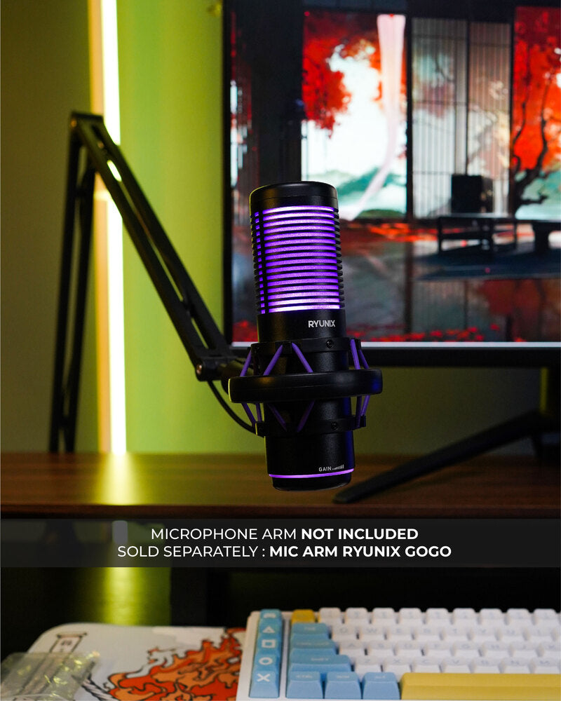 Sades Ryunix Uta CX1 / CX-1 Noise Reduction Mic Condenser Gaming Microphone Gogo XC1 Boom Arm