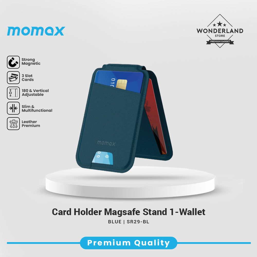 Momax Card Holder Magsafe Adjustable Phone Wallet Magnetic Dompet Kartu Universal