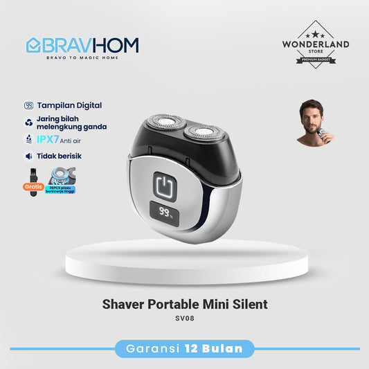 Bravhom SV08 Shaver Alat Cukur Elektrik Jenggot Waterproof IPX7 Shaving Pencukur Kumis