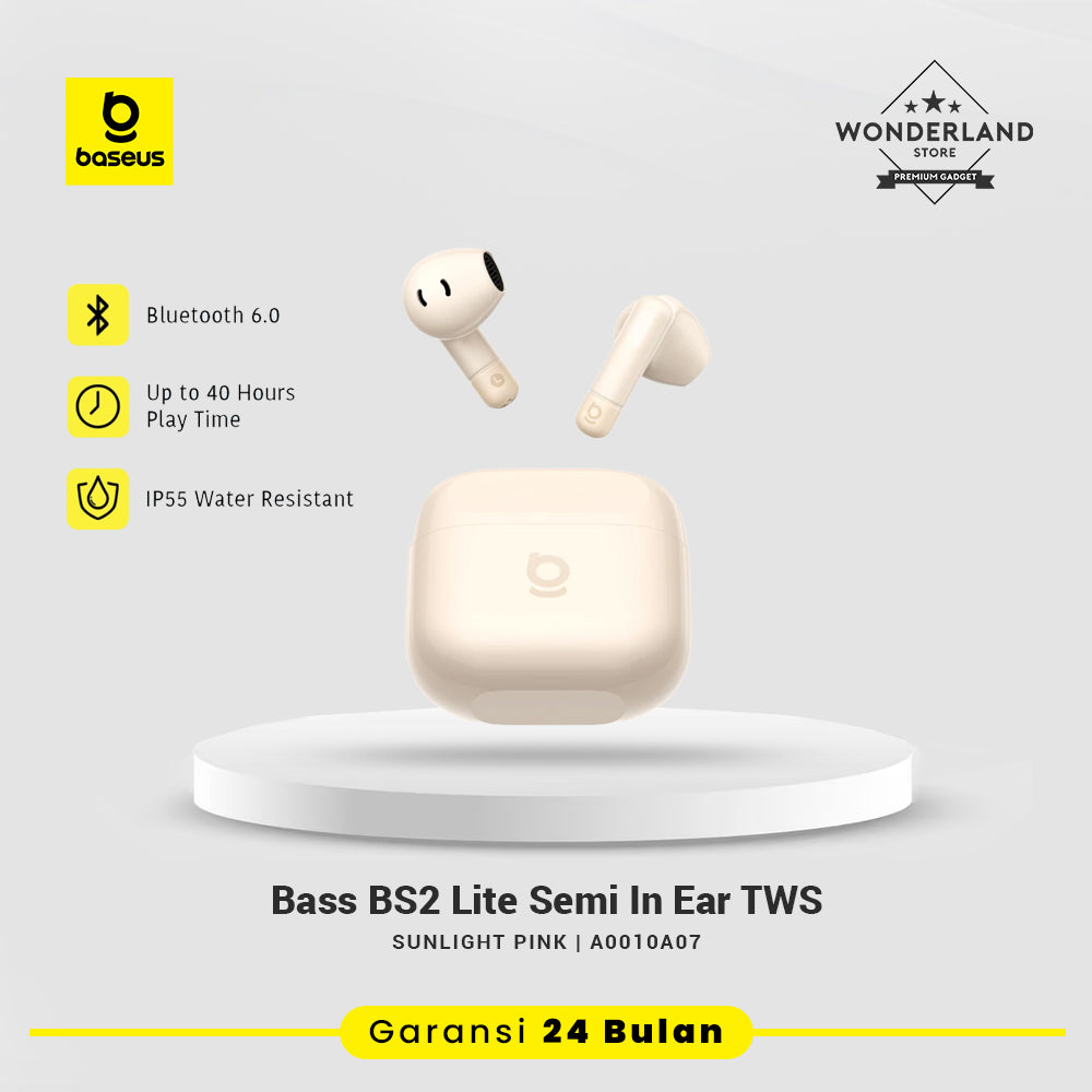 Baseus Bass BS2 Lite Semi In Ear TWS True Wireless Bluetooth Earphones SuperBass Enhanced Sound