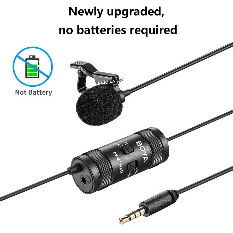 Boya M1 M1S Lavalier Wired Microphone Mikrofon BY- M1 / M1S / M1 Pro ll Cable Clip Omnidirection