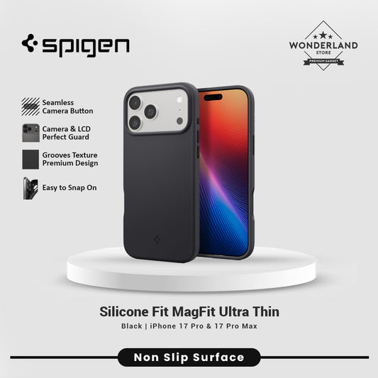 Spigen Silicone Fit Case for iPhone 17 Pro Max MagSafe MagFit Softcase Anti Shock Crack Casing