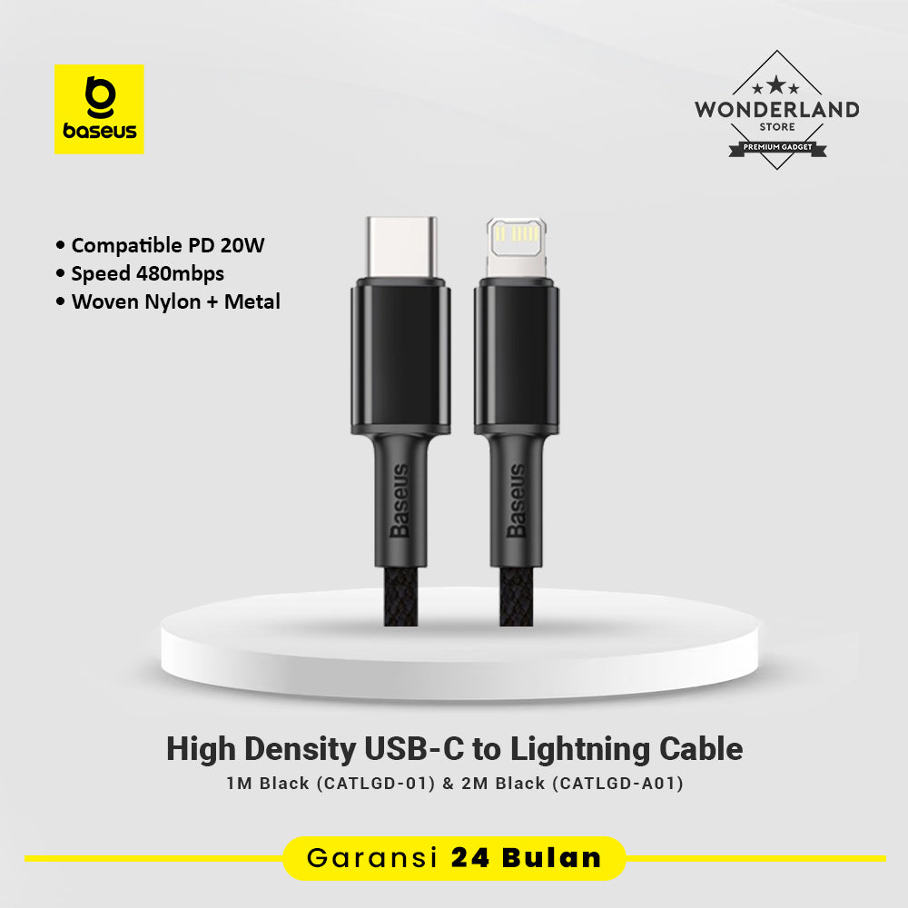 Baseus High Density USB-C to Lightning 20W Cable Woven Nylon Braided CATLGD