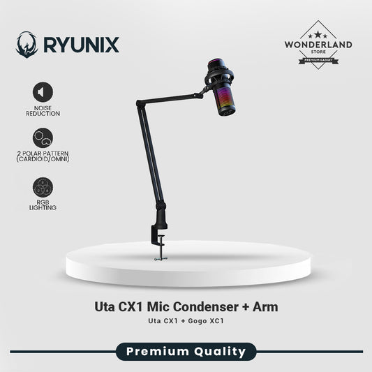 Sades Ryunix Uta CX1 / CX-1 Noise Reduction Mic Condenser Gaming Microphone Gogo XC1 Boom Arm