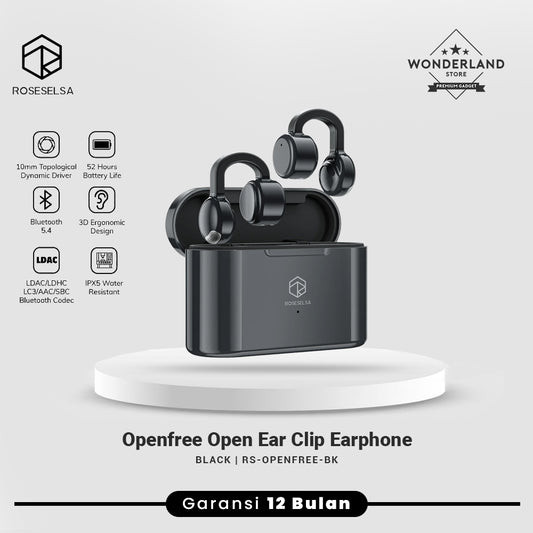 Roseselsa Openfree Clip TWS Bluetooth Earbuds Open Ear Sport Earphone LDAC LDHC HiFi Sound