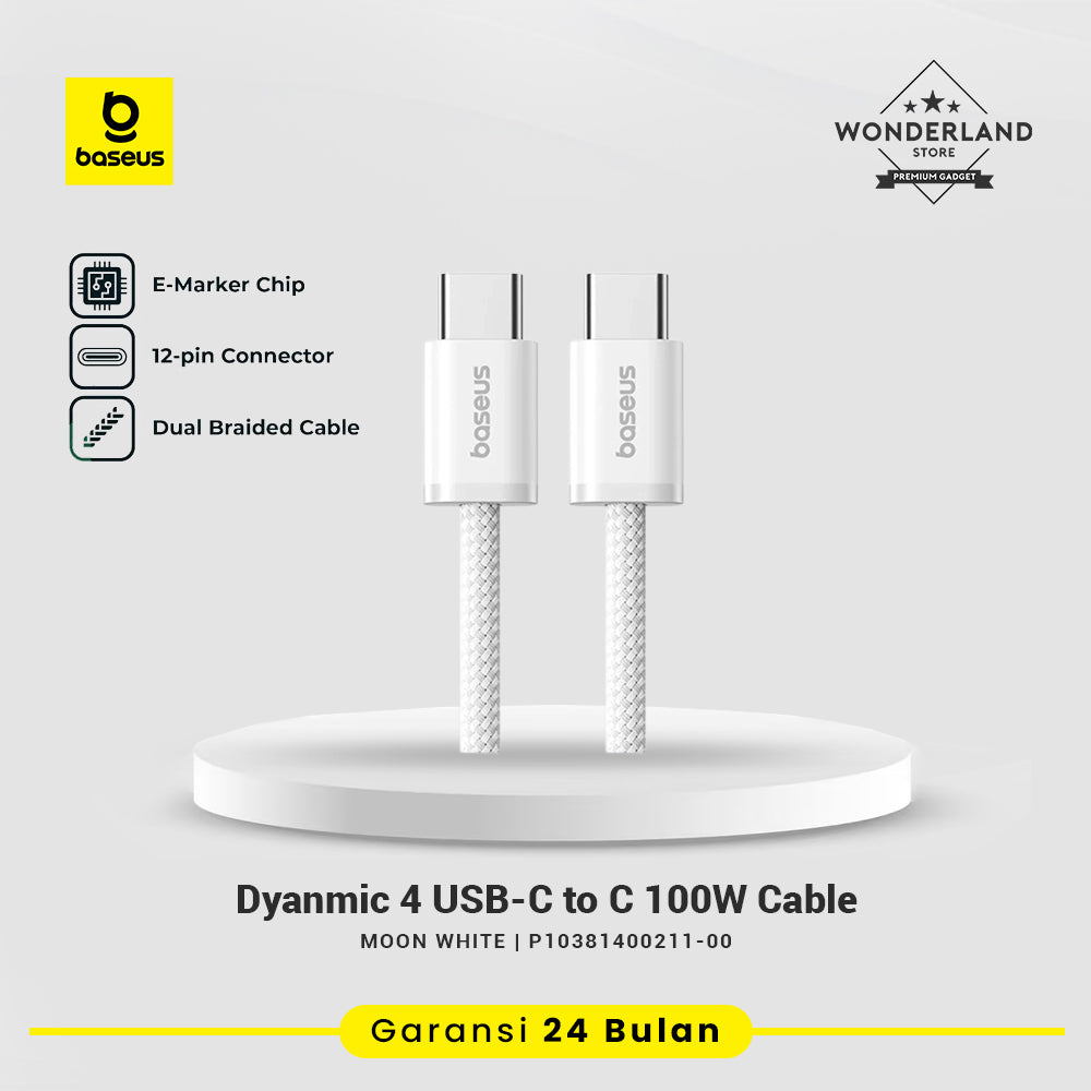 Baseus Dynamic 4 Kabel Data USB-C to USB-C 100W Premium Nylon Braided
