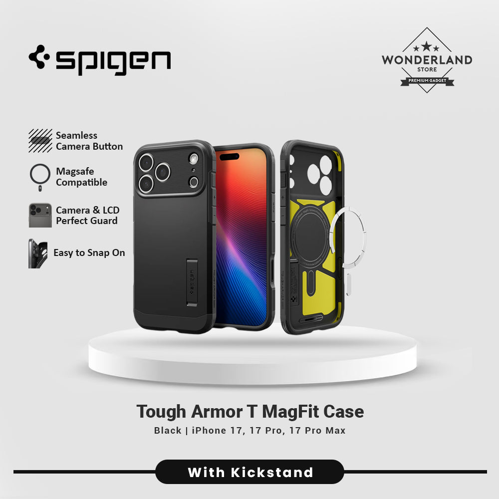 Spigen Case iPhone 17 Pro Max Tough Armor T MagFit MagSafe Kickstand Hardcase