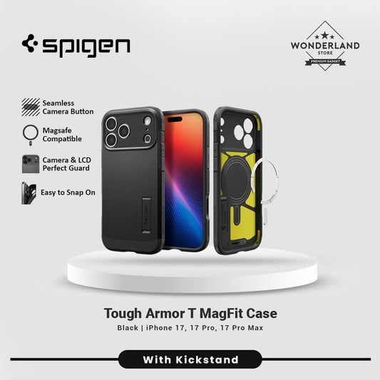 Spigen Case iPhone 17 Pro Max Tough Armor T MagFit MagSafe Kickstand Hardcase