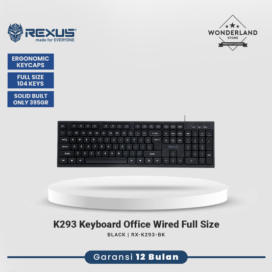 Rexus K293 Keyboard Office Wired Ergonomic Full Size Membrane