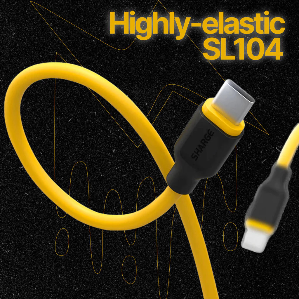 Sharge Kabel Data USB-C to C 100W Elastic Rubber PD PPS PPS2.0 SFC 1.5M