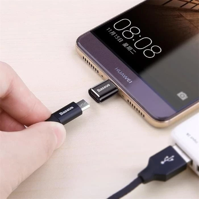 Baseus Mini Micro USB Femato USB-C Male Adapter Converter - CAMOTG-01
