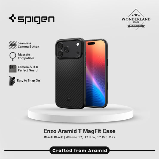 Spigen Case iPhone 17 Pro Max Air Enzo Aramid T Carbon Slim Magsafe Anti Shock Crack Casing