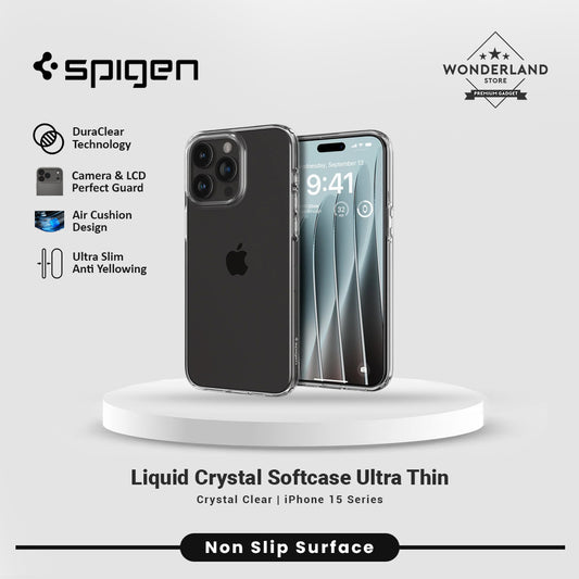 Spigen Case iPhone 15 Pro Max Plus Spigen Liquid Crystal Clear Soft Casing