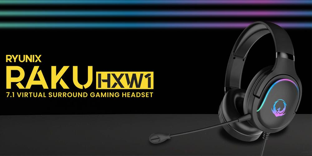 Sades Ryunix Raku Headset Gaming Wired 7.1 Virtual Surround In Line Control