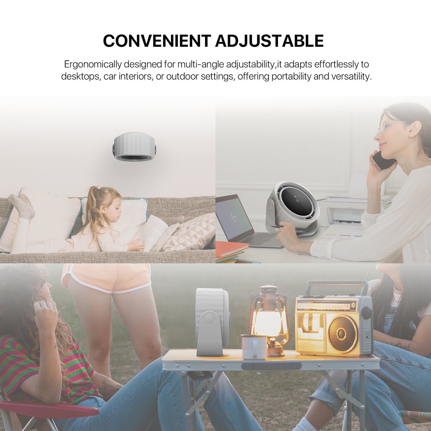 Fantech PAC4 Kipas Portable Cooler PAC4 with Touch Button LCD Display Brushless Motor