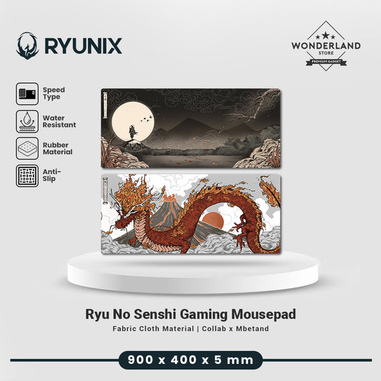 Sades Ryunix x Mbetand Ryuo / Hanzo Mousepad Gaming Deskmat Ryu No Senshi Limited Edition