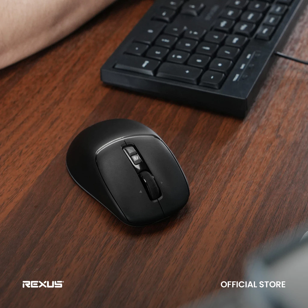 Rexus Q15V2 Nava Pro Q15 Versi 2 Mouse Office Wireless Silent Click - Ergonomic Shape with Co-Pilot