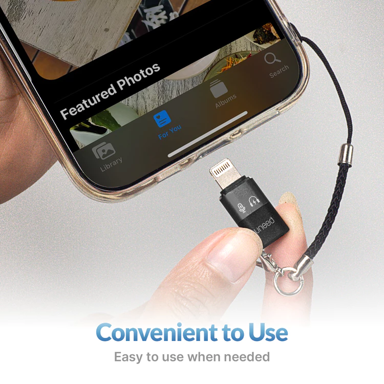 Uneed Converter USB-C to Lightning Support Microphone, Data Transfer UAT02.2Ci