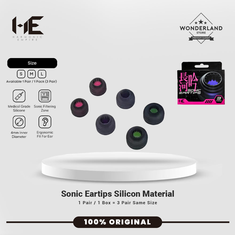 Harmonic Empire Sonic Silicone Eartips For In Ear Monitor Earphone Medical Grade