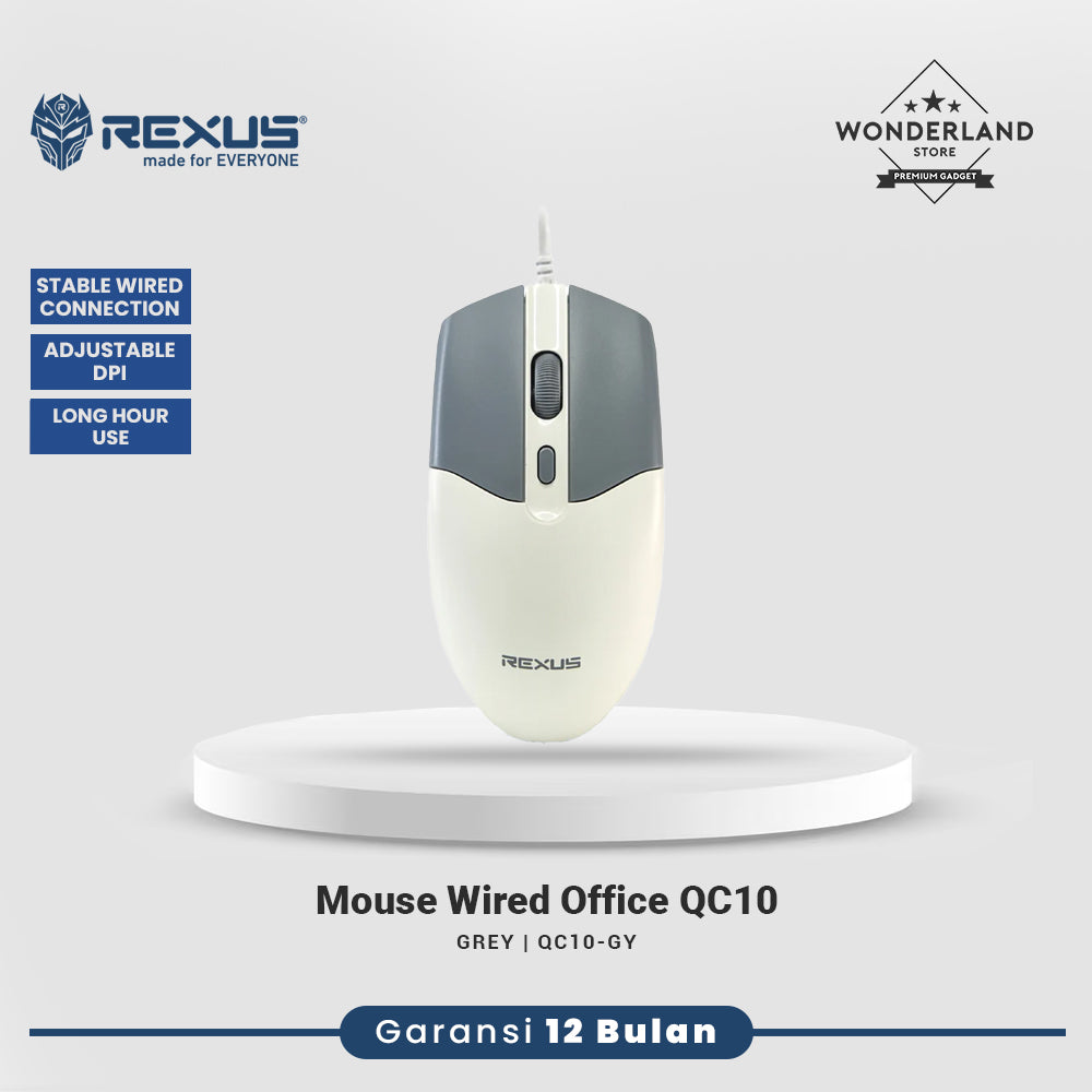 Rexus QC10 Office Wired Mouse QC10 Adjustable DPI Stabled Connection